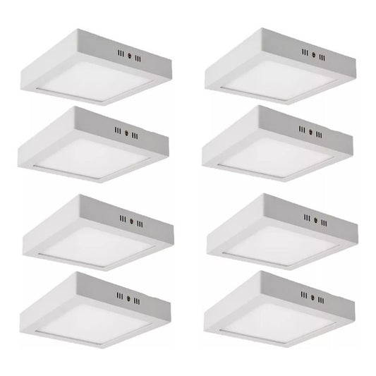 Pack X8 Foco Led Foco Led Sobrepuesto 12w Lamparas Techo