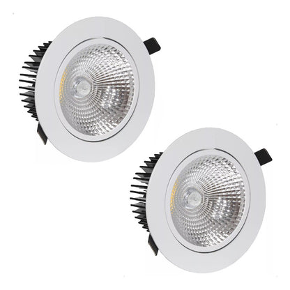 Pack X2 Focos Led Interior Embutido Foco Techo Vitrina 12w
