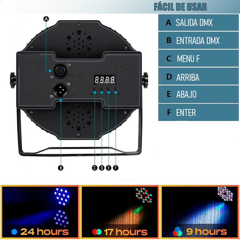 Luz Elestrodoscopica De Fiesta Luz Robotica Led 36 Led Dj
