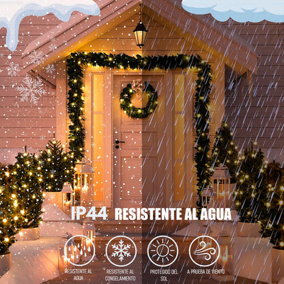 Luces De Navidad Guirnalda 200 Led Luces Led Navidad Amarill