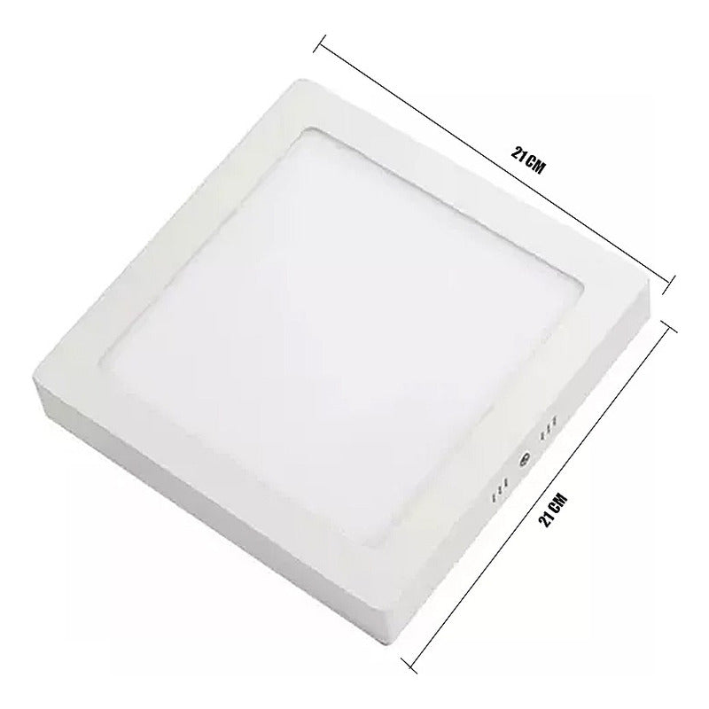 Foco Led Panel Plafon Sobrepuesto Cuadrado 18w Luz Fria