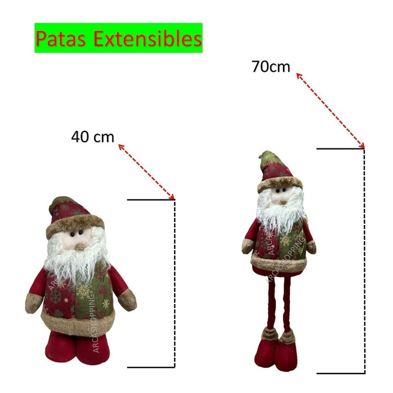 Muñecos De Navidad Viejo Pascuero Mono Patas Largas Muñeco
