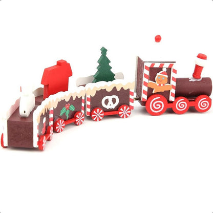 Tren Madera Adornos Navideños Decoración Hogar Navidad Regal