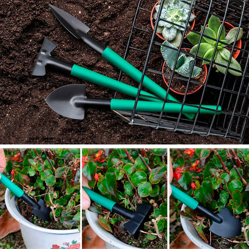 Kit De Jardineria Acero Tijera De Podar Rastrillo Pala Huert