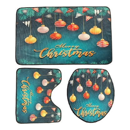 Set Fundas De Navidad Baño Cosas Navideñas Fundas Navidad