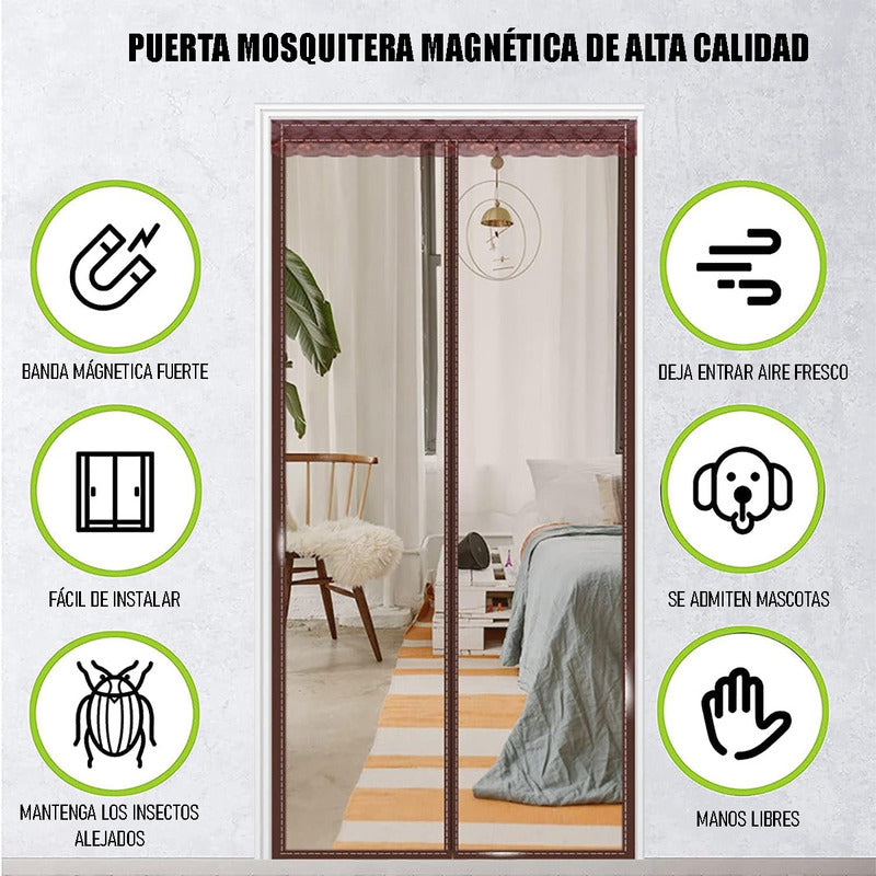 Pack X2 Malla Repelente Malla Anti Mosquitos Para Puerta Mos