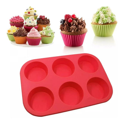 Molde Silicona Moldes Cupcakes Moldes Cupcakes Baratos 6 Cup