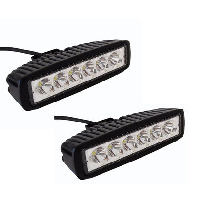 Pack X2 Focos Led Para Autos Barra Led 4x4 Neblinero 18w