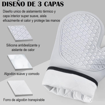 Guantes Para Horno Toma Ollas Guantes De Silicona Cocina