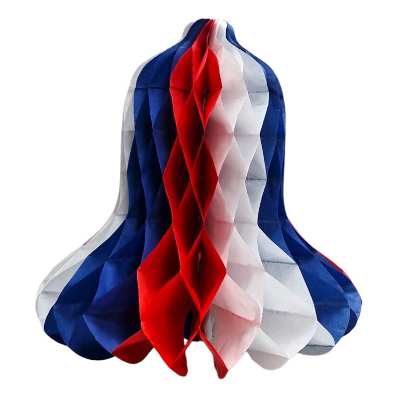 Adorno Campana Papel Decorativa 30cm Tricolor Fiestas Patria