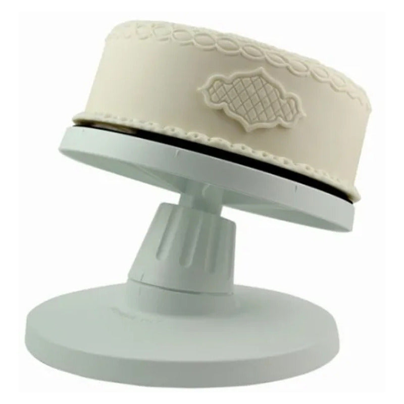Base Giratoria Tortas Plato Giratorio Para Tortas 25 Cm Past Color Blanco