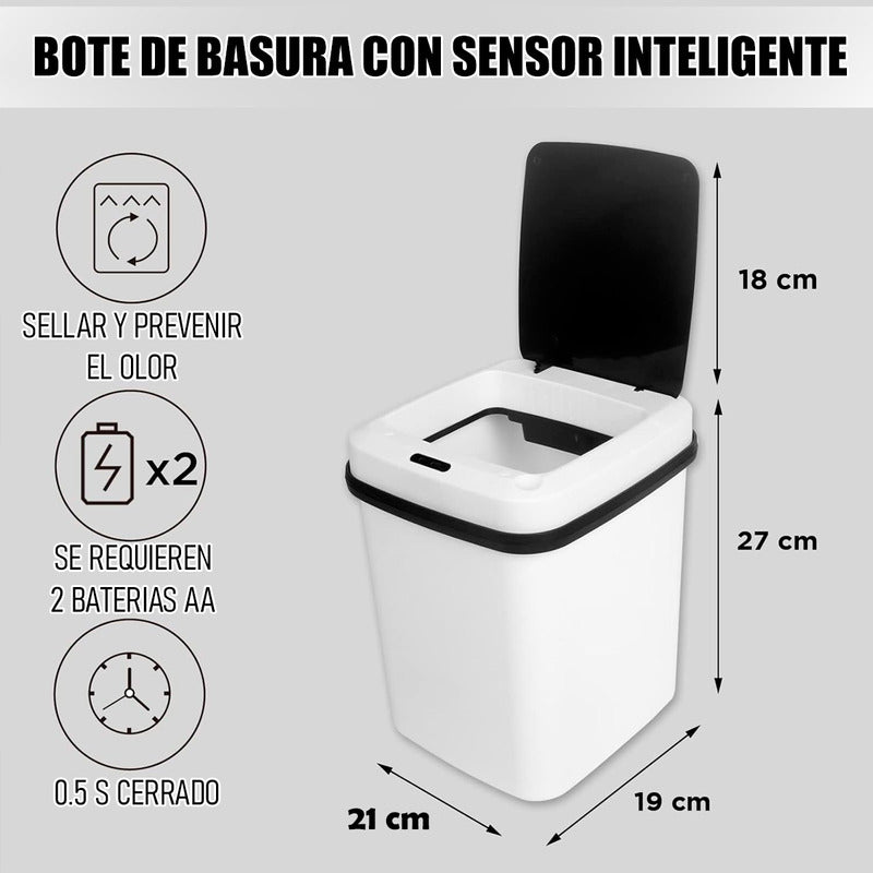 Basurero Con Sensor Basurero Automatico Papelera Inteligente