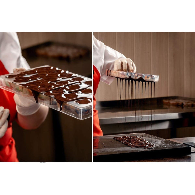 Molde Chocolate Policarbonato Moldes Para Bombones Cuadrado