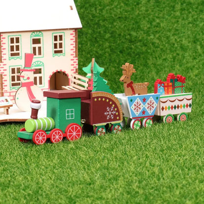 Tren Madera Adorno Navidad Decoración Hogar Navidad Regalo Arcashopping Tren Decorativo Navidad Trenes Para Mesa Decorativos Adornos Navideños