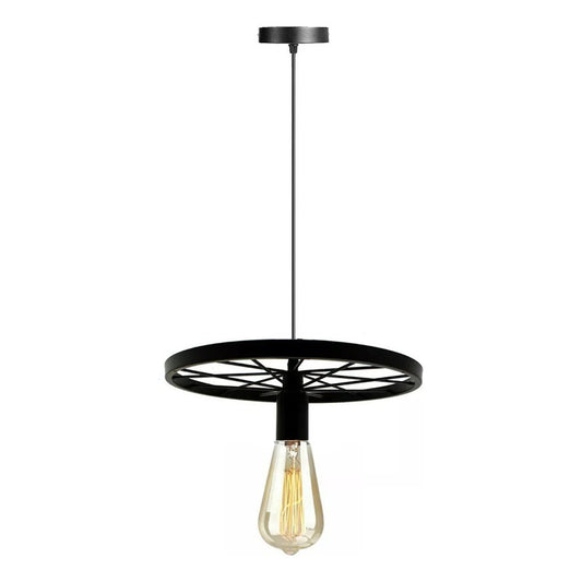 Lampara Colgante Tipo Rueda Rustica Lampara Vintage De Techo