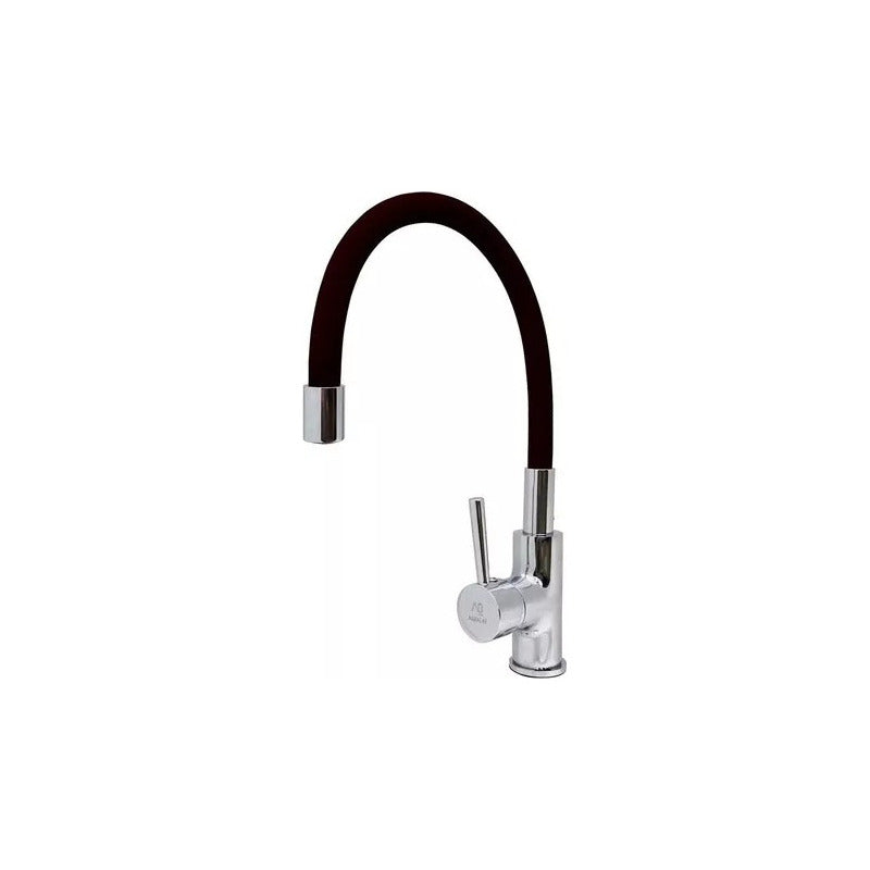 Griferia Cocina Negra Aqualaf Flexible Movil Mayor Caudal Acabado Mate Color Negro