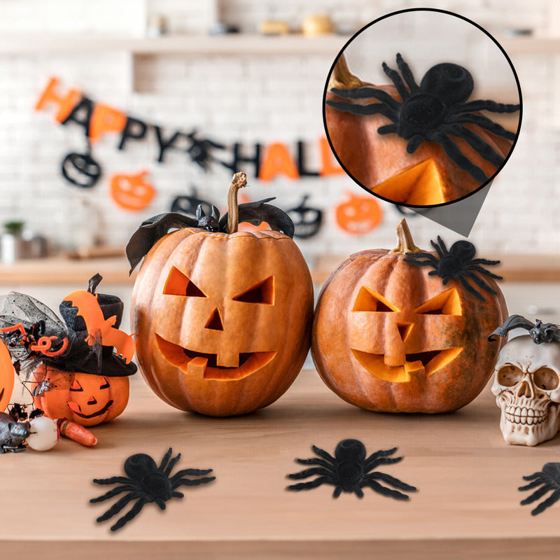 Pack X2 Araña Decoracion Halloween Araña Decorativa Fiestas