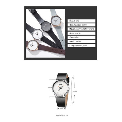 Reloj Para Damas Análogo Reloj De Pulsera De Cuero Eyki