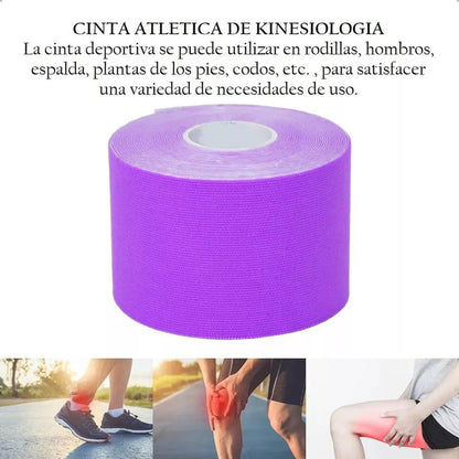 Set Electroestimulador Tens 8 Electrodos Cinta Kinesiologica