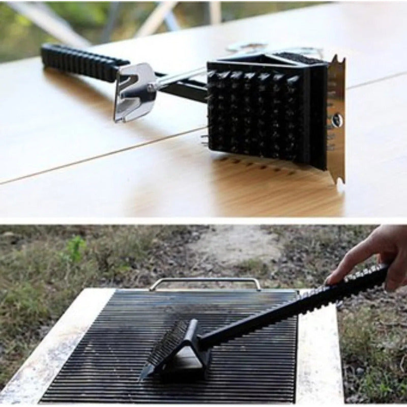 Cepillo Raspador 3 En 1 Para Limpieza De Parrillas