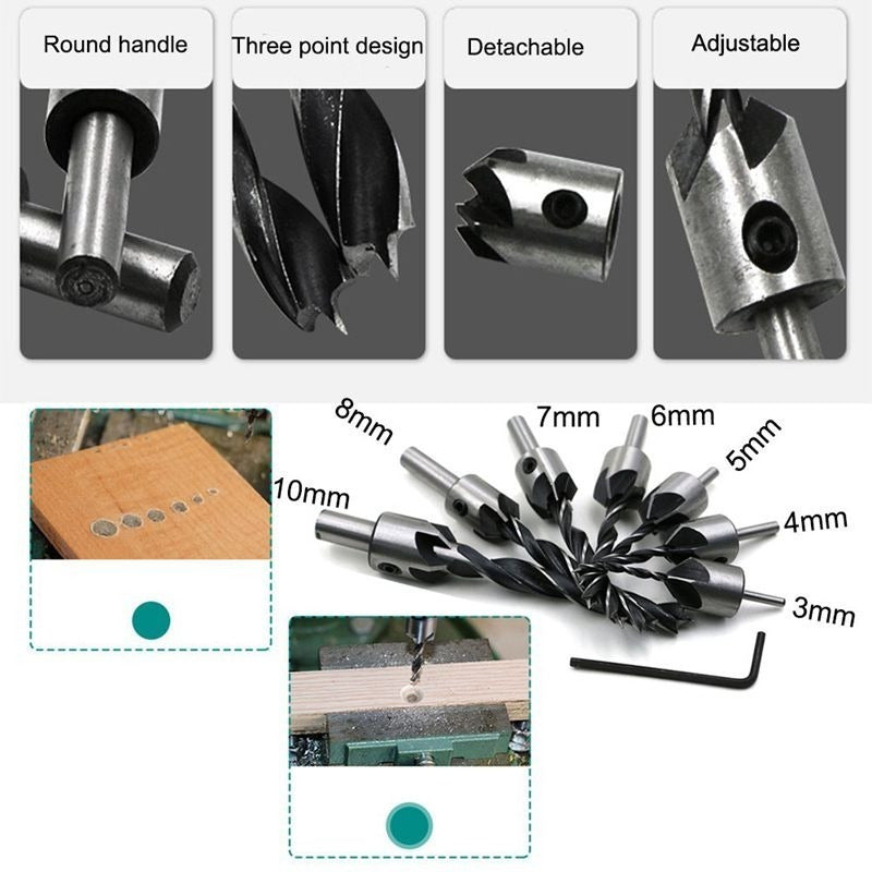 Set 23 Piezas Brocas De Taladro Para Carpintería Herramienta