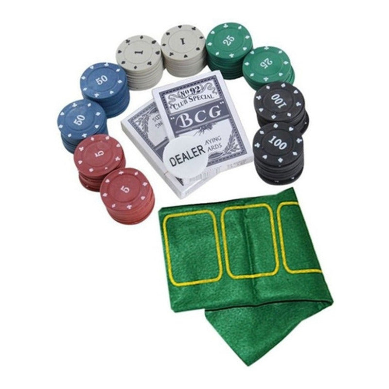 Set Poker Juego De Mesa 120 Fichas Naipes Fichas Poker Juego