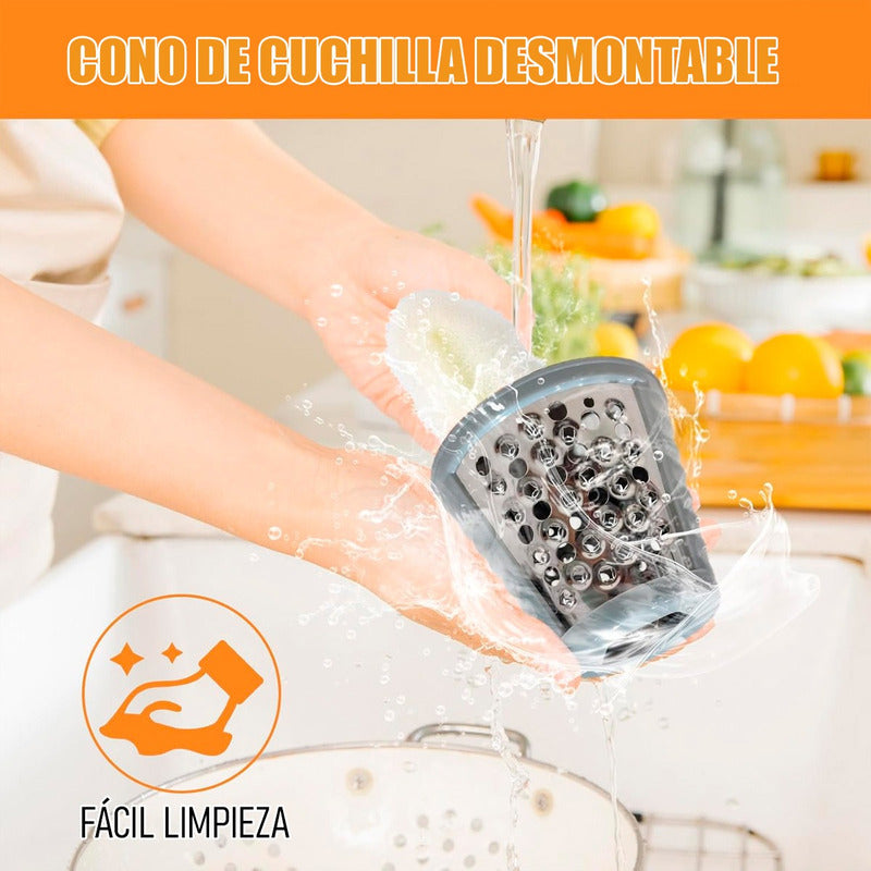 Cortadora De Vegetales Electrica Rebanador Verduras Rallador