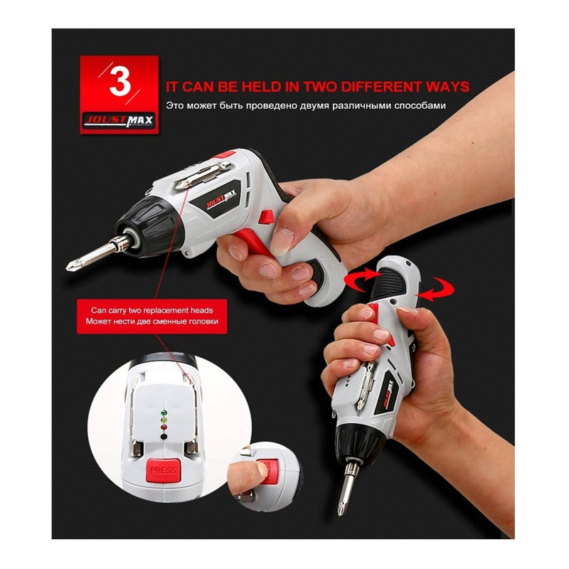 Atornillador Eléctrico Atornillador Inalambrico + Set 45 Pz