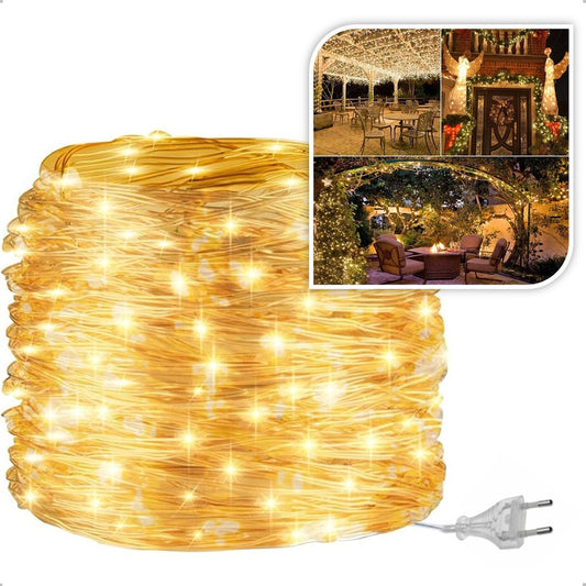 Guirnalda Alambre Hada Manguera Led Luces Navideñas Led 40m Arcashopping Luces De Navidad Exterior Luces Terraza Guirnalda Luces Exterior Guirnaldas Solares Jardin