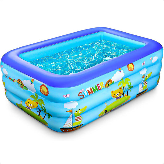 Piscinas Para Niños Piscina Pequeña Bebe Piscinas Infantiles Arcashopping Piscina Inflable 150x100x50cm Piscina Rectangular Para Niños Piscina Para Bebes 3 Anillos Piscinas Inflables Azul