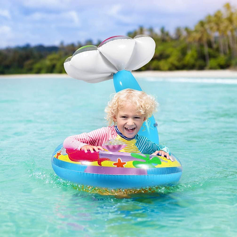 Flotador Inflable Para Niños Sombrilla Piscina Bebes