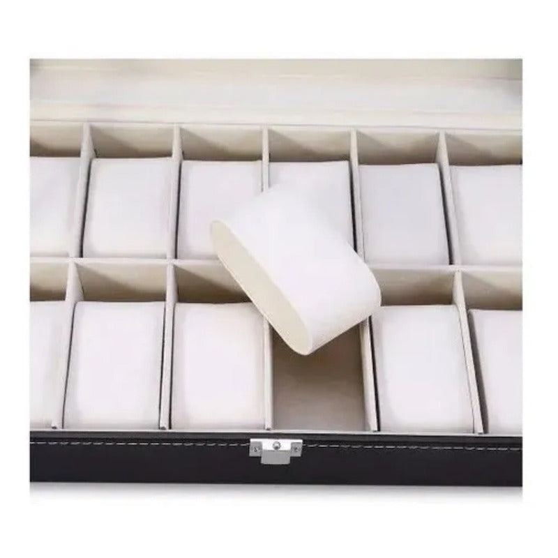 Caja Organizador De Relojes Estuche Exhibidor De Reloj 12pza