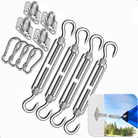 Pack X4 Tensores Cuerda De Alambre Tensor Gancho Para Toldos