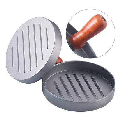 Prensa Para Hamburguesas Bbq Asado Cocina Parrilla Color Gris
