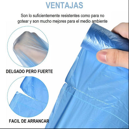 Bolsas De Basura 50x45cm Bolsas Plásticas Azules 100 Unidade