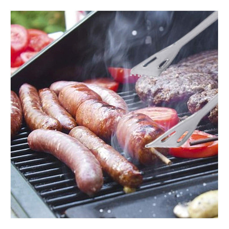 Kit Parrillero 18 Pcs Herramientas Para Asado Acero Inoxidab