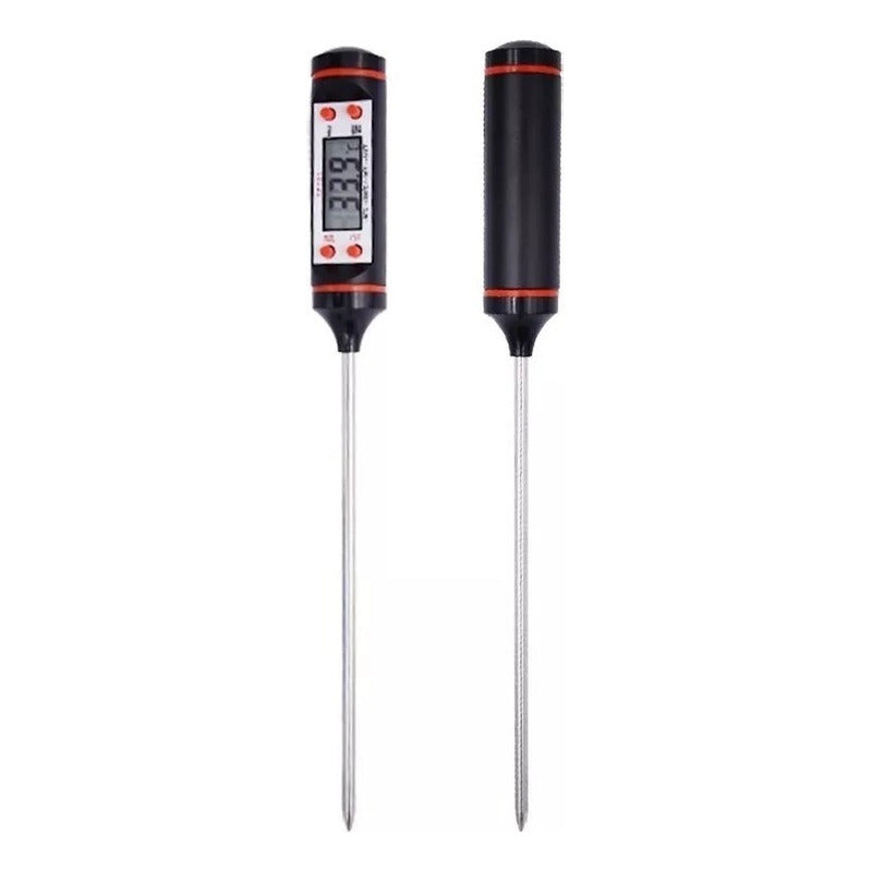Termometro Digital De Cocina Pinche Alimentos Y Liquidos Color Negro