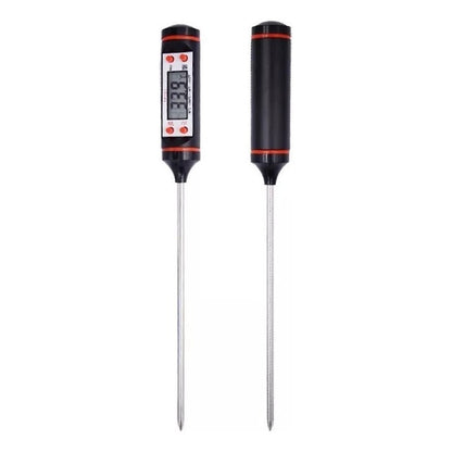 Termometro Digital De Cocina Pinche Alimentos Y Liquidos Color Negro