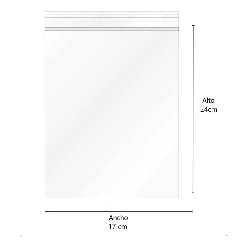 Pack 50 Bolsas Herméticas Cremallera 17x24cm Bolsas Plastica