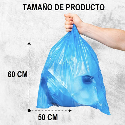Bolsas De Basura 50x60cm Bolsas Plásticas Azules 50 Unidades