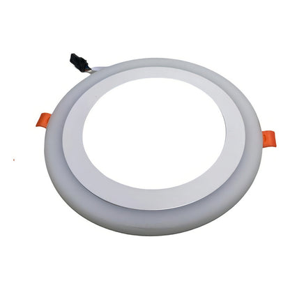 Pack X2 Plafon Redondo Focos Led Interior 12+4w Blanco Azul