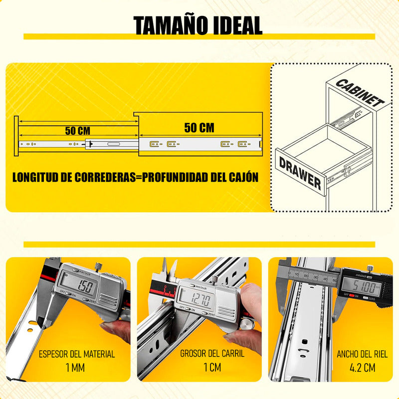 Corredera Telescópica Riel Para Cajones Corredera Riel 50 Cm Arcashopping Correderas Para Cajones Correderas Telescopicas 50 Cm Rieles Telescopicos Para Cajones De 50 Cm