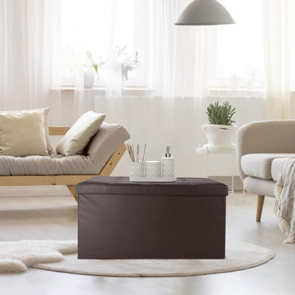 Puff Organizador Taburete Plegable Banco Organizador Baúl