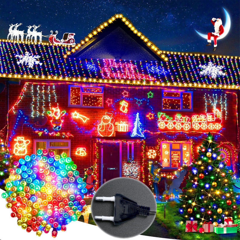 Luces De Navidad Guirnalda 100 Led Multicolor