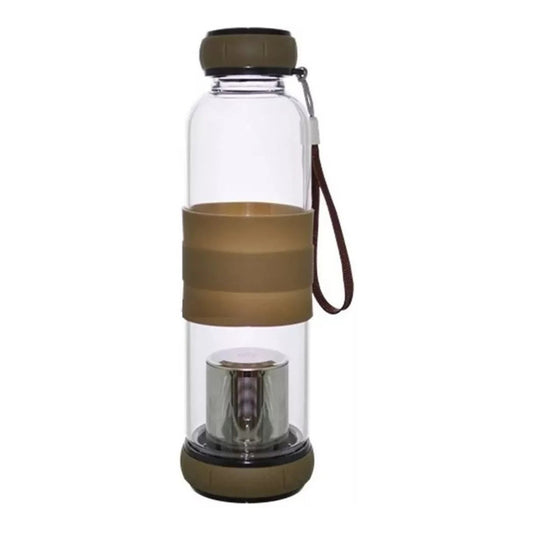 Infusor De Te Botella Vidrio Con Infusor 500 Ml Mate Infusor