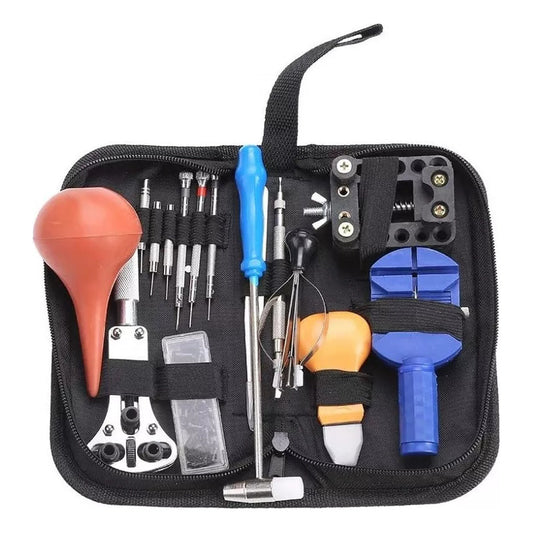 Kit Herramientas Relojeria 16 Pcs Relojes Reloj + Funda