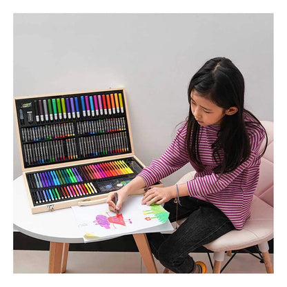 Set Arte Y Dibujo 180 Piezas Maletín De Pintura Lápices