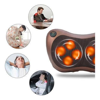 Masajeador Eléctrico Almohada Cojín Lumbar Cuello Piernas