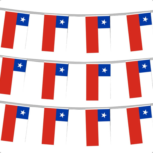 Pack X3 Guirnaldas Fiestas Patrias Banderines Decorativo 3m