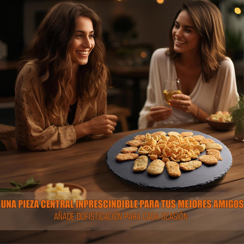 Plato Redondo De Piedra Pizarra Plato Wayu Platos De Piedra Pizarra Arcashopping Bandeja De Piedra Plato Decorativo De Piedra Platos Cocina Wayu 25 Cm Platos Redondos